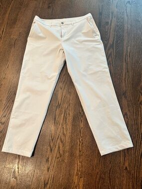 lululemon athletica Cream Straight-Leg Chino Pants - Commission Pants in 35